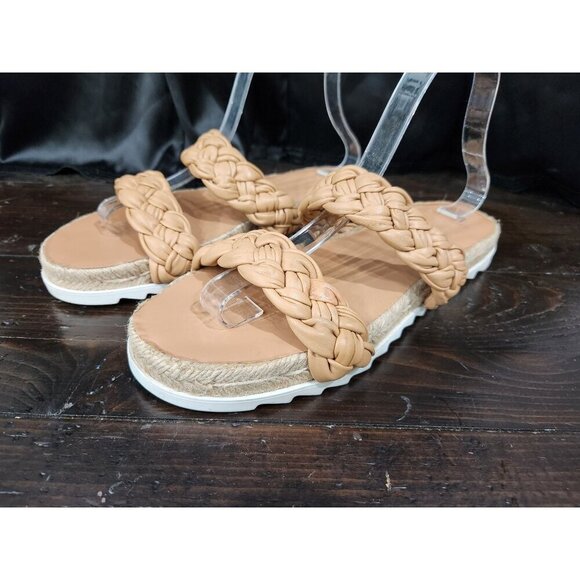 Marc Fisher Jaimee Natural Leather Braided Sandals/Size 9M NWOB - Picture 1 of 9
